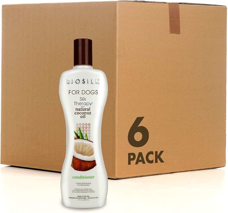 Silk Therapy Conditioner for Dogs with Coconut Oil, 6 Pack
