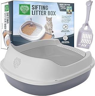 Sifting Cat Litter Box with Pee Pads and Scoop