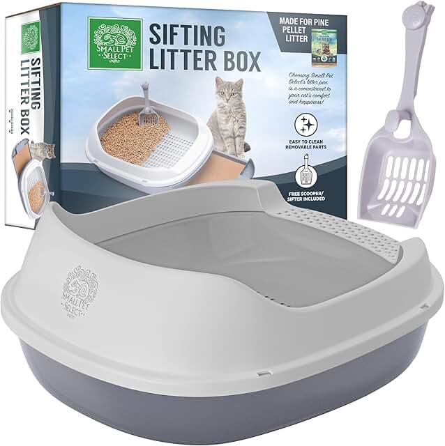 Sifting Cat Litter Box with Pee Pads and Scoop