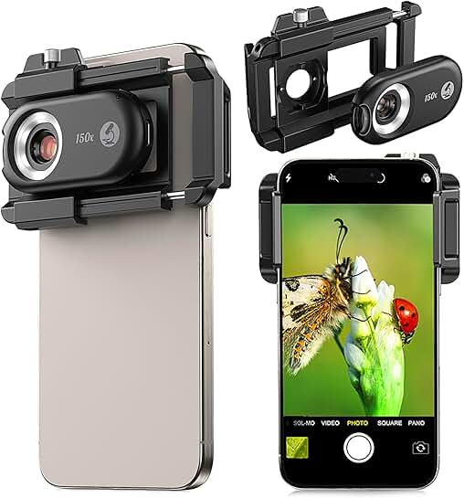 Portable Digital Microscope with LED and UV Lamp