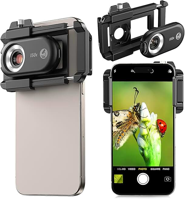 Portable Digital Microscope with LED and UV Lamp
