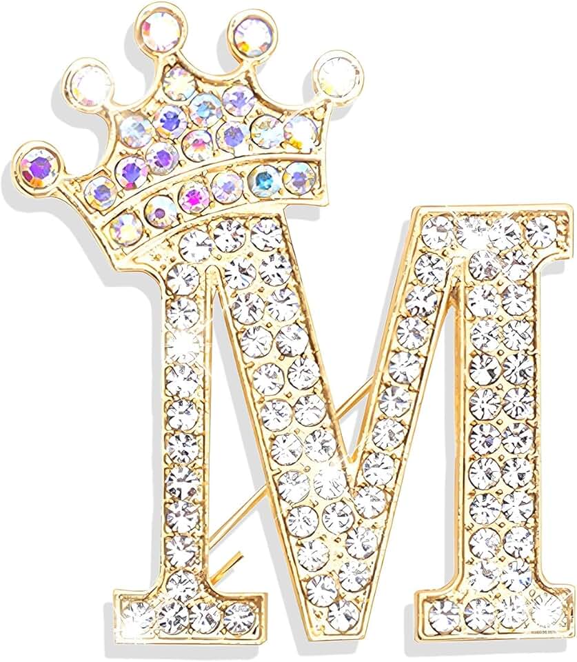 Letter Brooches and Pins for Women