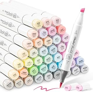 48-Color Pastel Alcohol Brush Marker Set