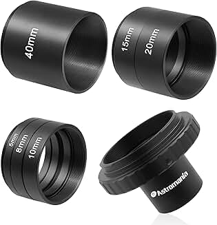 Astronomical T-Extension Tube Kit for Cameras and Eyepieces