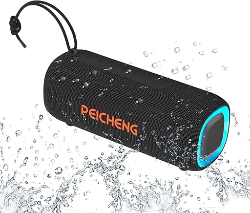 Portable Waterproof Bluetooth Speaker with RGB Lights