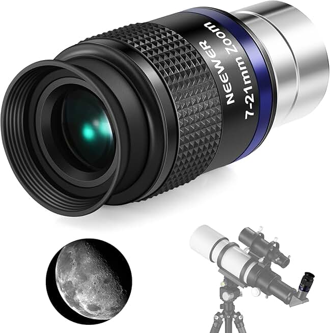 Zoom Telescope Eyepiece 7-21mm, 40°-57° FOV, 15mm Eye Relief