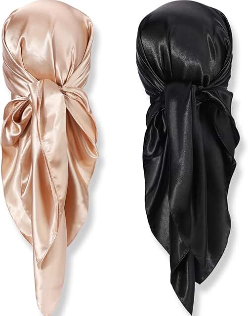 35-Inch Satin Head Scarf Set for Women