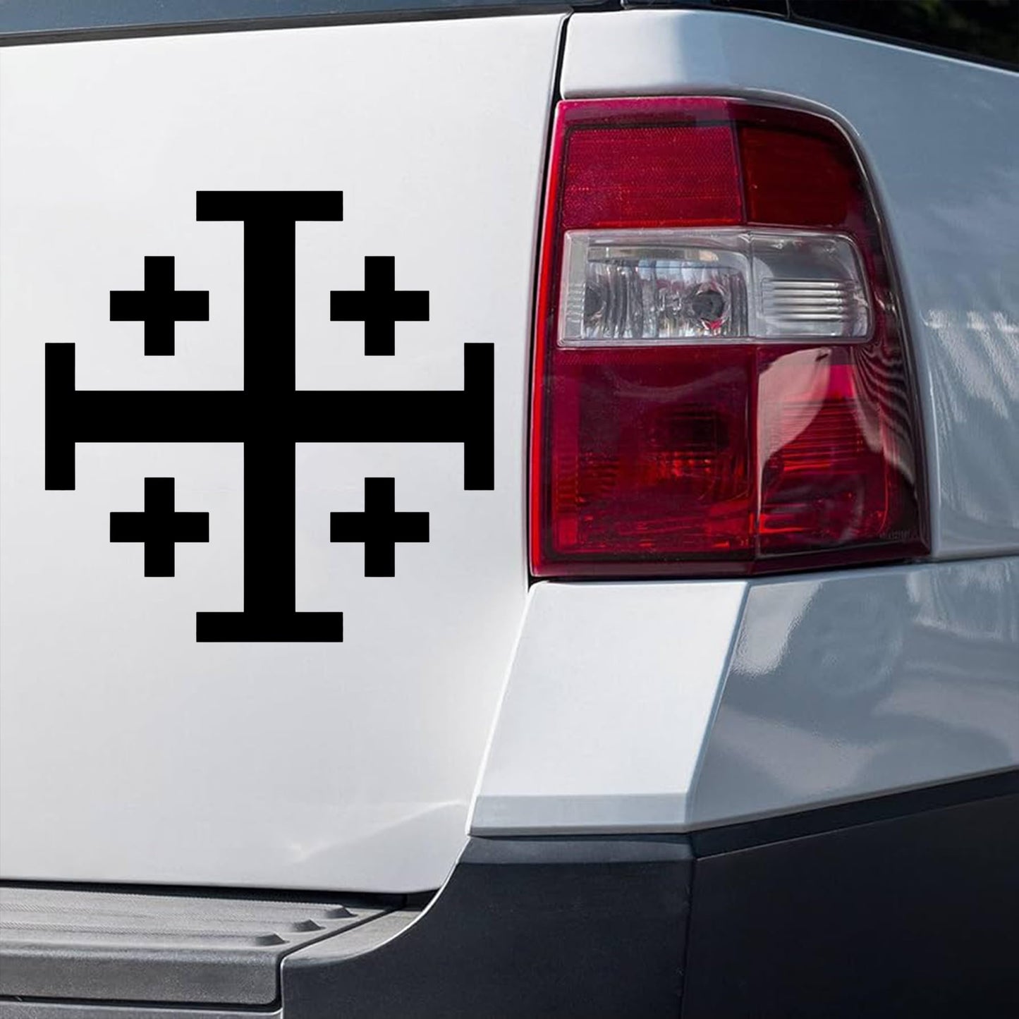 Jerusalem Cross Car Decal Sticker for Windows and Walls