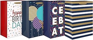 10-inch medium gift bags for birthdays and celebrations