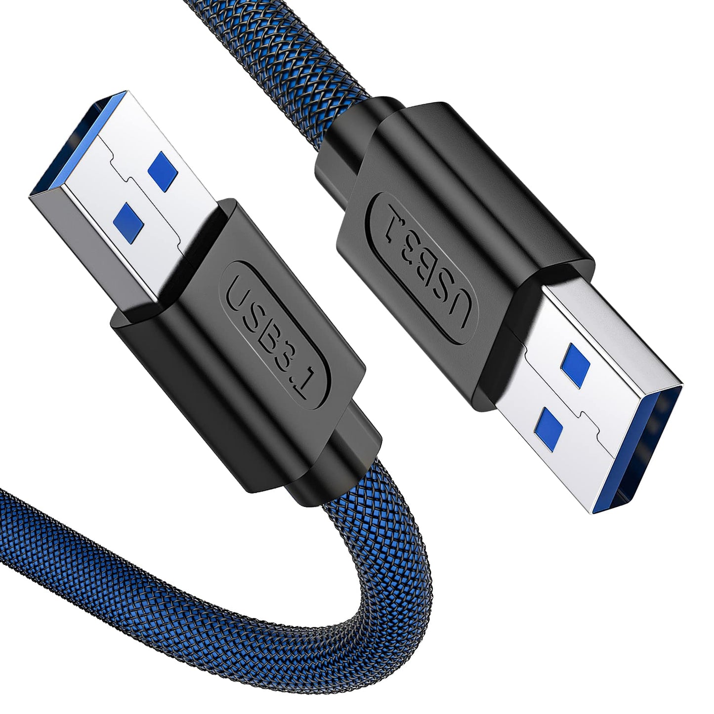USB 3.0 A to A cable, 3.3 ft, male to male, blue
