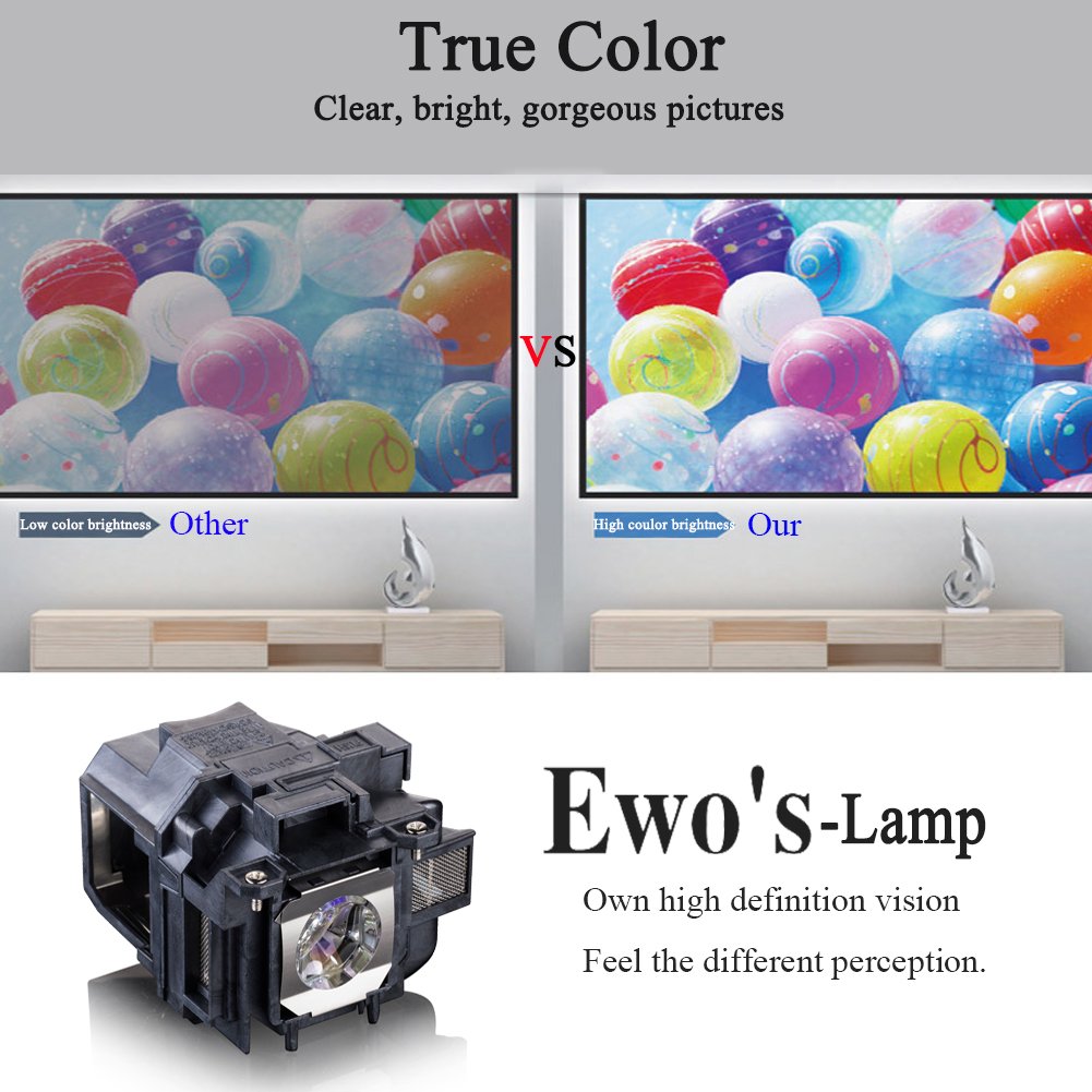 LP88 Replacement Projector Lamp for Elplp88 Epson Powerlite Home Cinema 2040 1040 2045 740HD 640 EX3240 EX7240 EX9200 EX5250 EX5240 VS240 VS345 VS340 97H 98H 99WH 955WH X27 Lamp Bulb Replacement