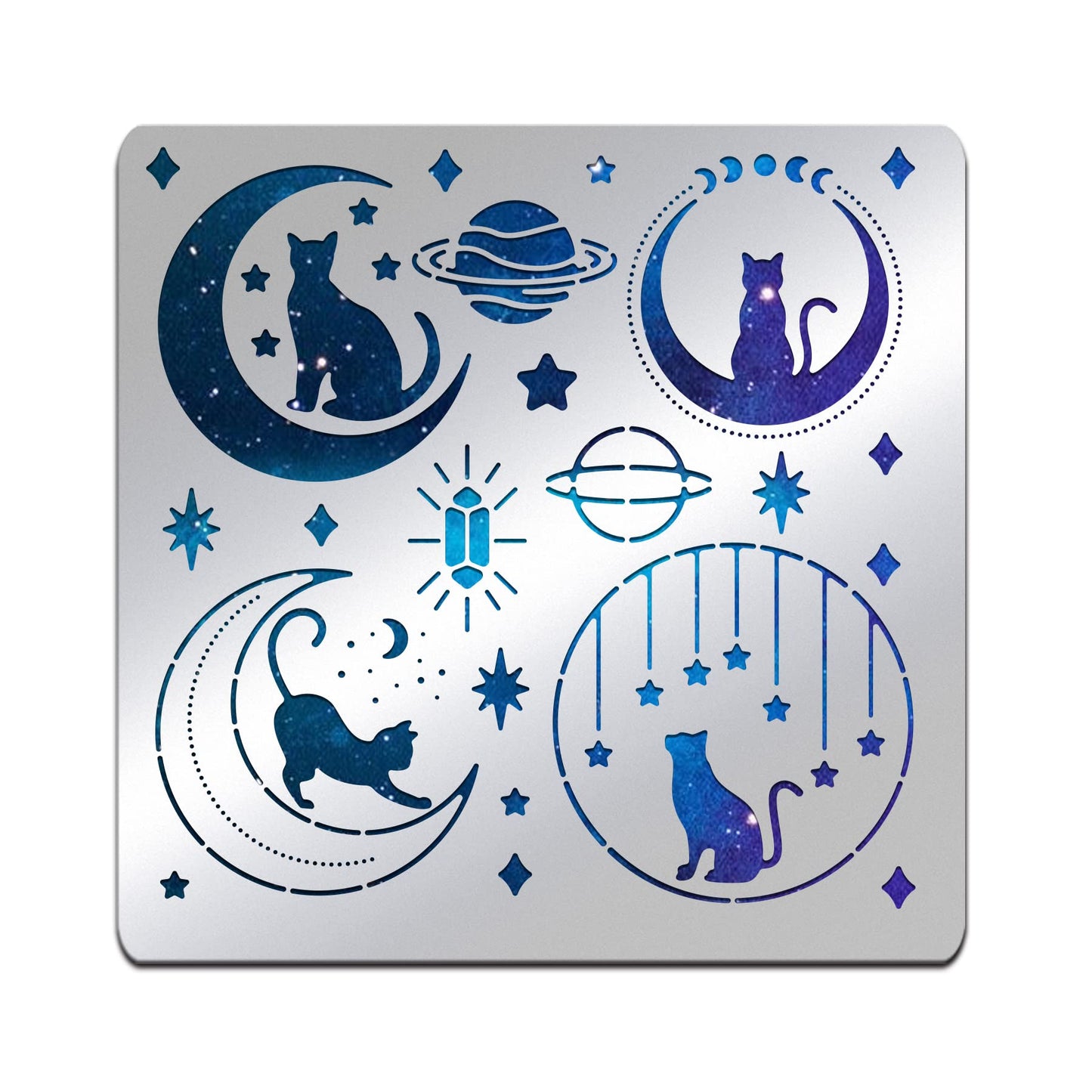 Stainless Steel Moon Cat Star Cutting Die 6x6