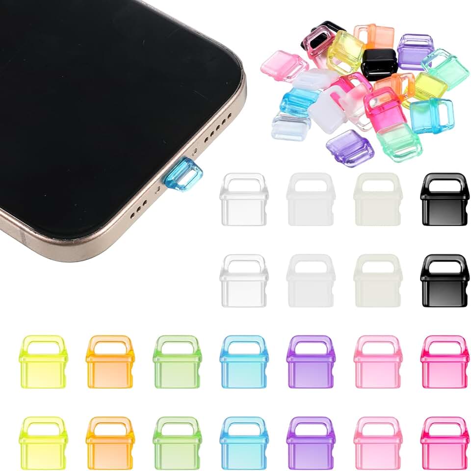 22 Pack Colorful Silicone USB C Dust Plugs