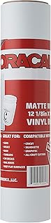 Matte White Vinyl Roll, 12.125" x 10ft, Permanent