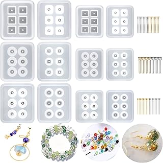 12-Piece Resin Bead Molds for Jewelry Making