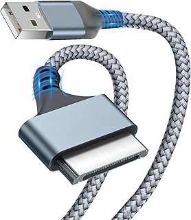 USB to 30 Pin Nylon Braided Charging Cable, 3 Feet