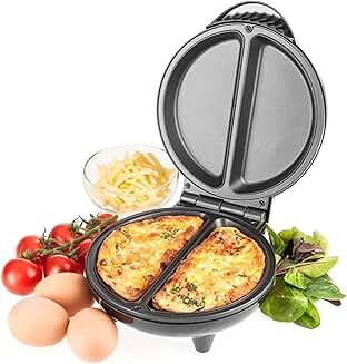 Electric Pizza Maker with 2 Compartments