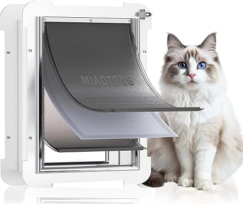 3-Flap Steel Cat and Dog Door with Lock