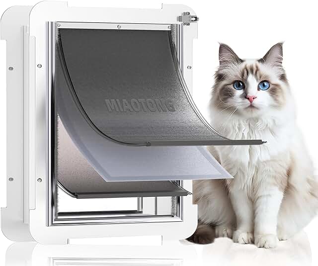 3-Flap Steel Cat and Dog Door with Lock