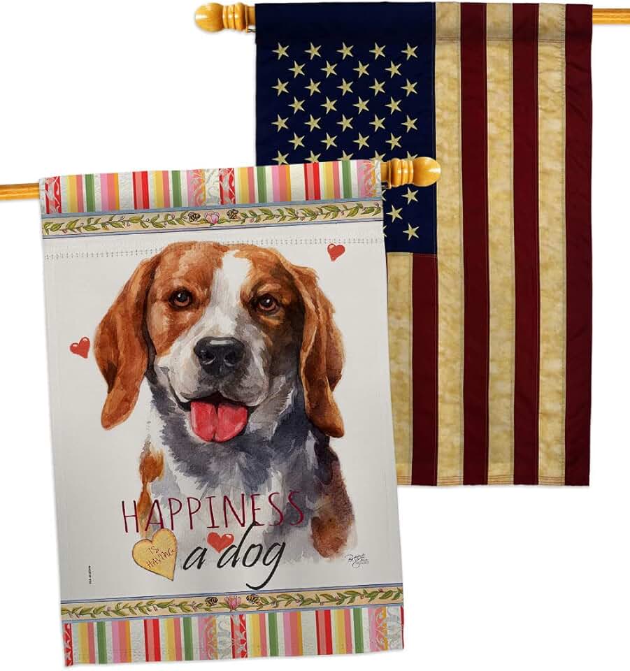 Beagle Dog House Flag Pack for Garden or Yard