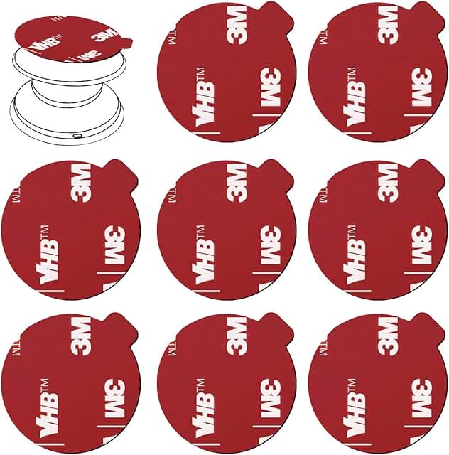 8 Pack 3M Adhesive Replacement Pads for Mounts