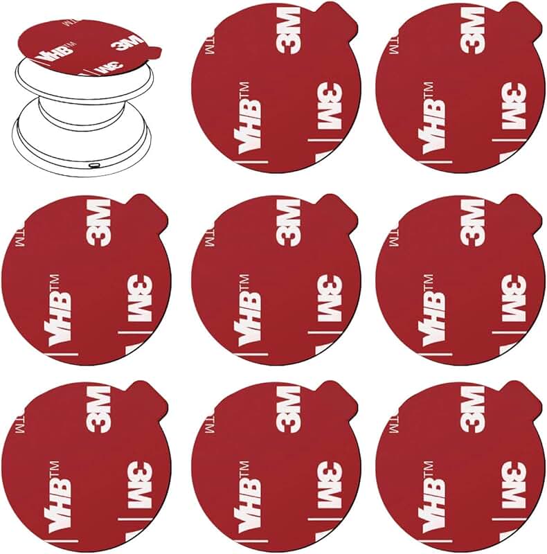 8 Pack 3M Adhesive Replacement Pads for Mounts