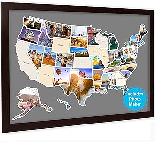 50 States Travel Map Wall Decor, 24x36 in