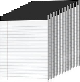 12 Pack 8.5 x 11 College Ruled Notepads, 50 Sheets Each