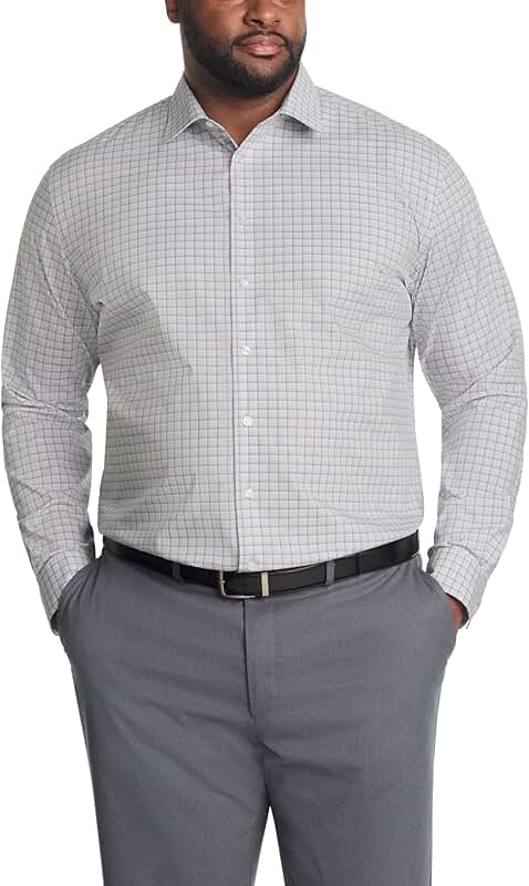 Men's Non-Iron Stretch Dress Shirt Big and Tall