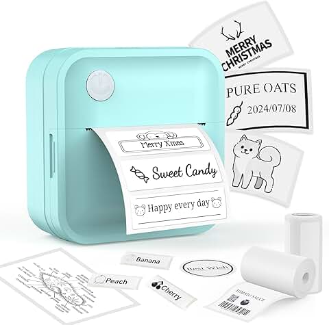 Portable Bluetooth Label Maker with Waterproof Tape