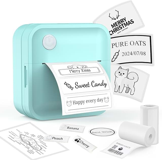 Portable Bluetooth Label Maker with Waterproof Tape