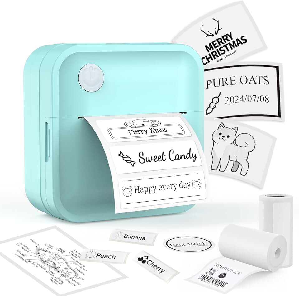 Portable Bluetooth Label Maker with Waterproof Tape