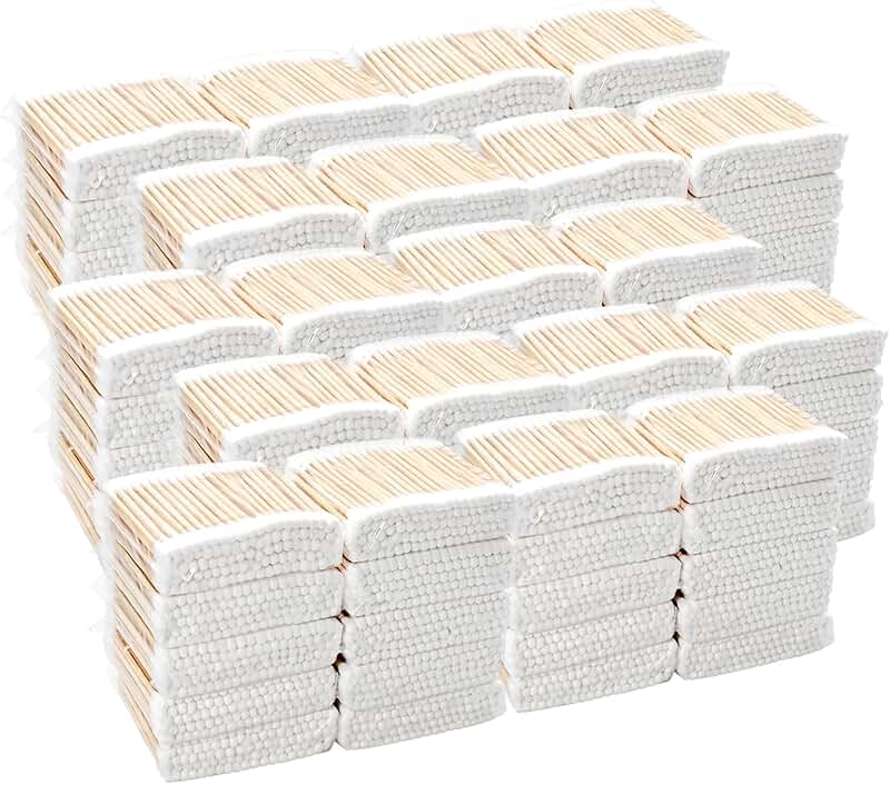 Bulk 11,000 Double Round Cotton Swabs with Wooden Sticks