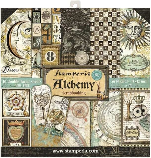 Multicoloured Double-Sided Paper Pad, 12" x 12"