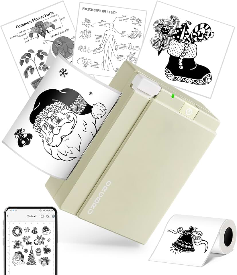 Portable Thermal Sticker Printer for Photos and Notes