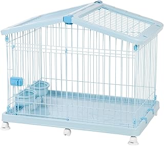 Portable Wire Pet Crate with Top Access and Wheels
