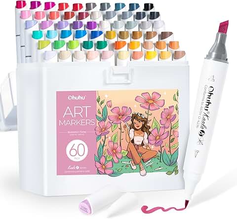 Mini Brush and Slim Broad Alcohol Markers for Artists