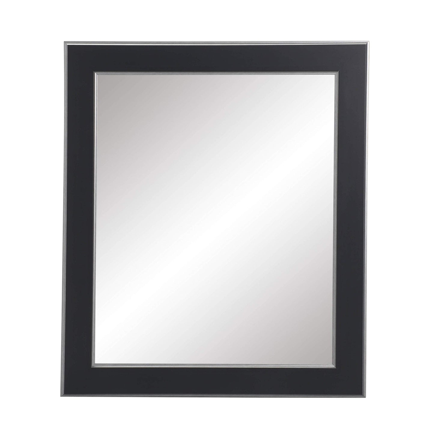 AV11LARGE Modern Twist Vanity Wall Mirror, 32 X 38.5, Black
