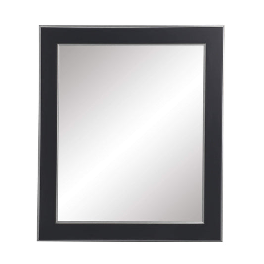 AV11LARGE Modern Twist Vanity Wall Mirror, 32 X 38.5, Black