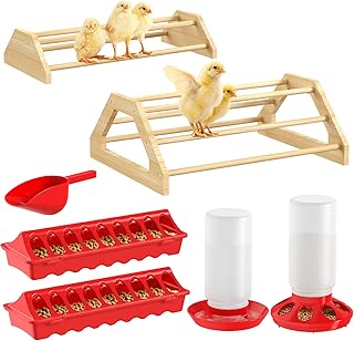 7-in-1 Chicken Brooder Box with Feeders and Perches