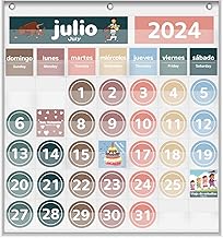 Monthly classroom pocket chart with days of the week