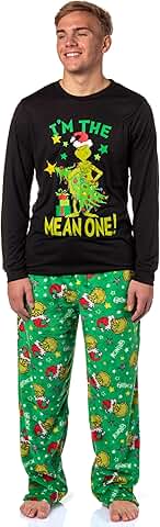 Men's Grinch The Mean One Lounge Pajama Set