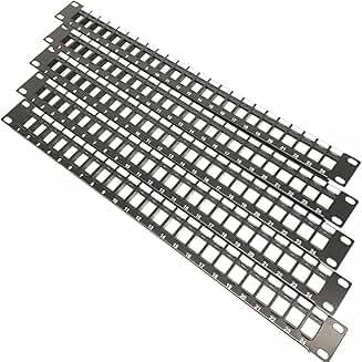 5-Pack 24-Port Wall or Rack Mount UTP Keystone Patch Panel