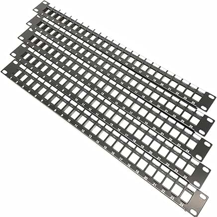 5-Pack 24-Port Wall or Rack Mount UTP Keystone Patch Panel