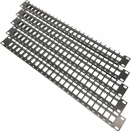 5-Pack 24-Port Wall or Rack Mount UTP Keystone Patch Panel