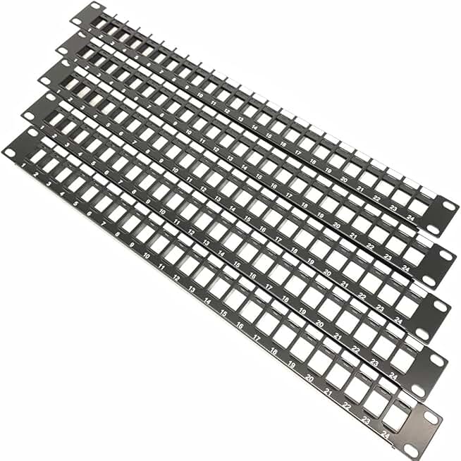 5-Pack 24-Port Wall or Rack Mount UTP Keystone Patch Panel