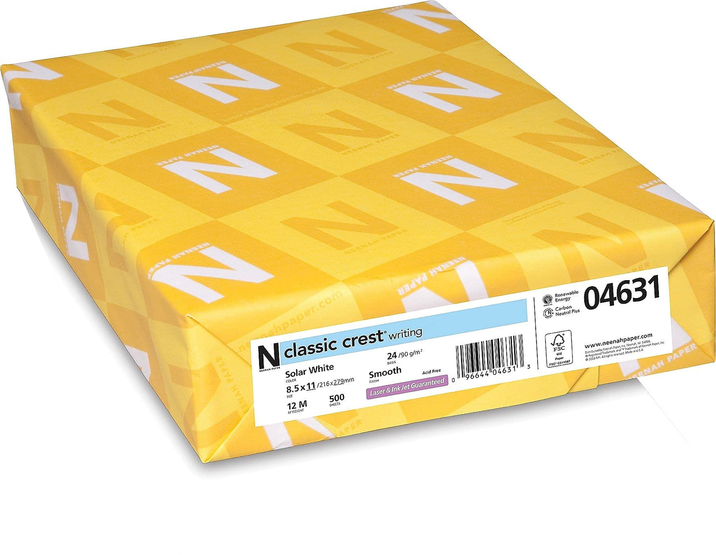 Solar White 8.5 x 11 Paper, 97 Bright, 24 lb, 500 Sheets