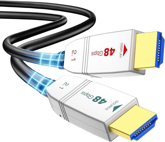 65FT 8K Fiber Optic HDMI Cable, 48Gbps, HDR, eARC