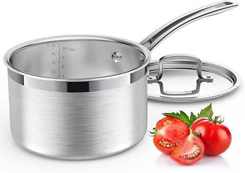 3-Quart Stainless Steel Sauce Pan with Lid