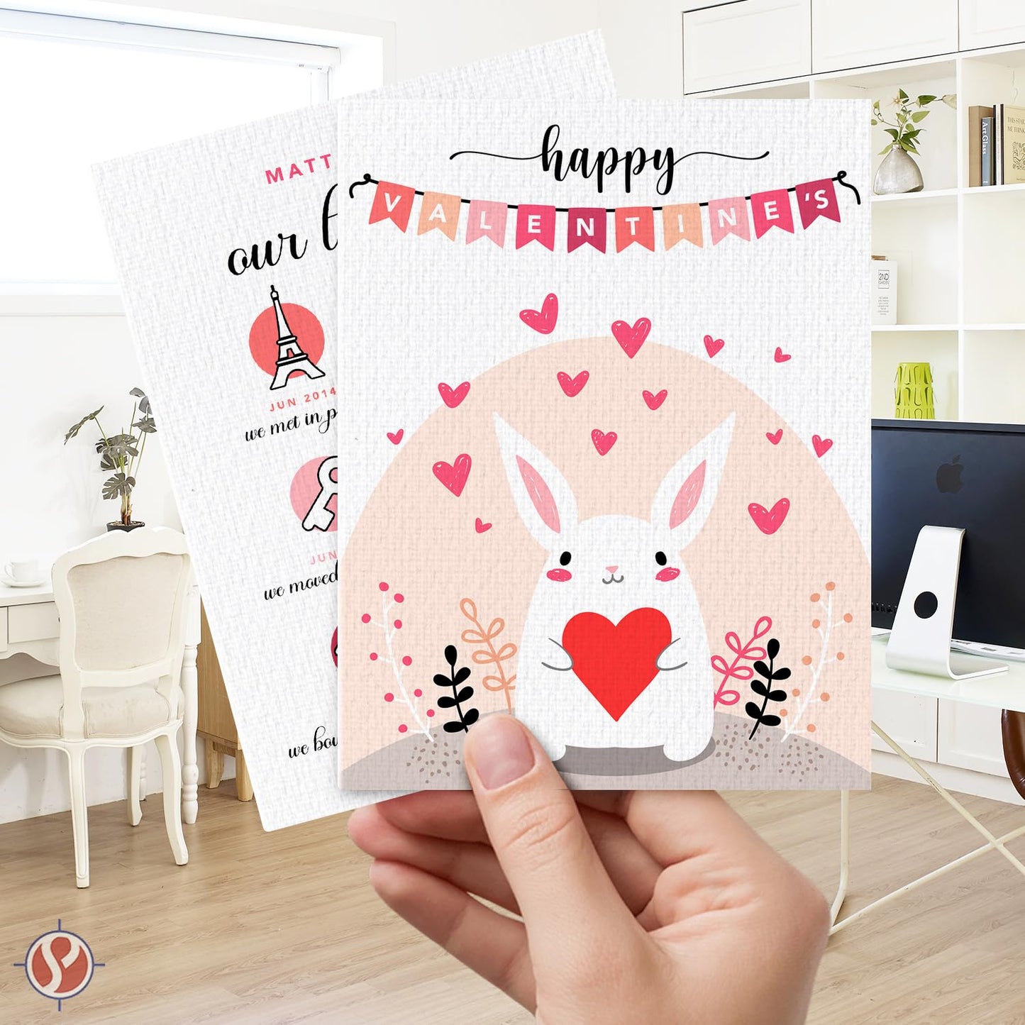 Linen Textured Greeting Card Set, 25 Blank Cards